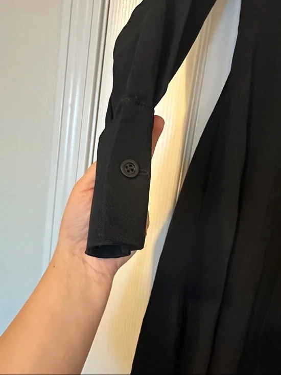 Dior Black Long-Sleeve Collared Midi Dress - Picture 2 of 6